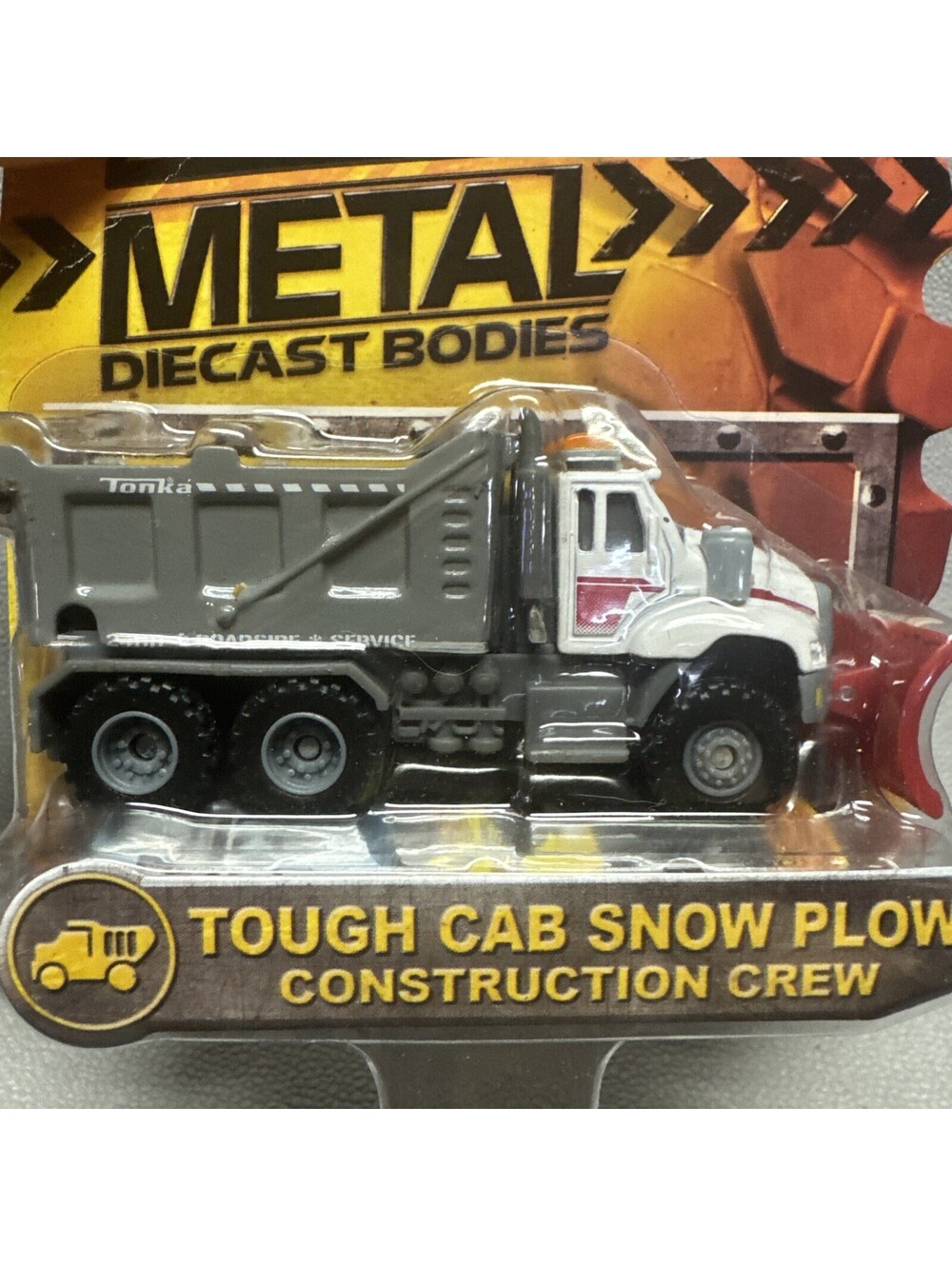 Tonka Metal Tough Cab Snow Plow Truck Construction Crew 1:64 Diecast 2014